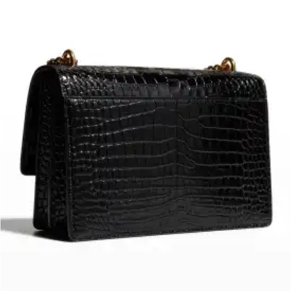 YSL sunset medium in croc embossed black - Picture 2 of 2